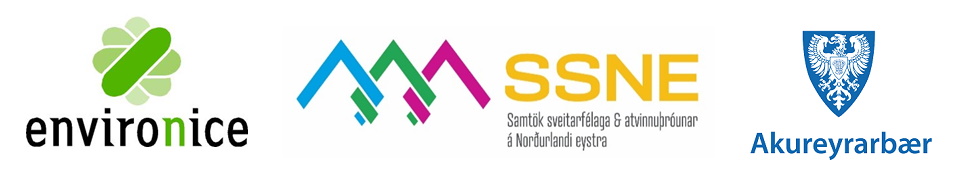 merki Umhverfisráðgjafar Íslands, SSNE og Akureyrarbæjar