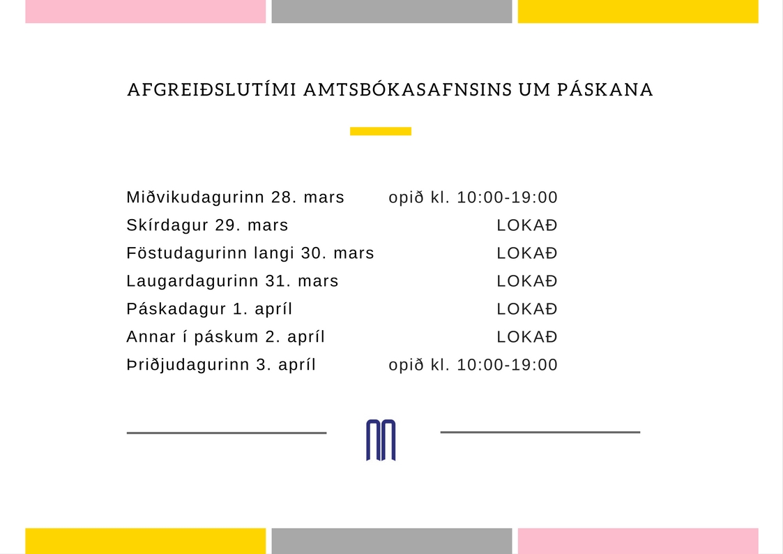 Afgreiðslutími um páska 2018