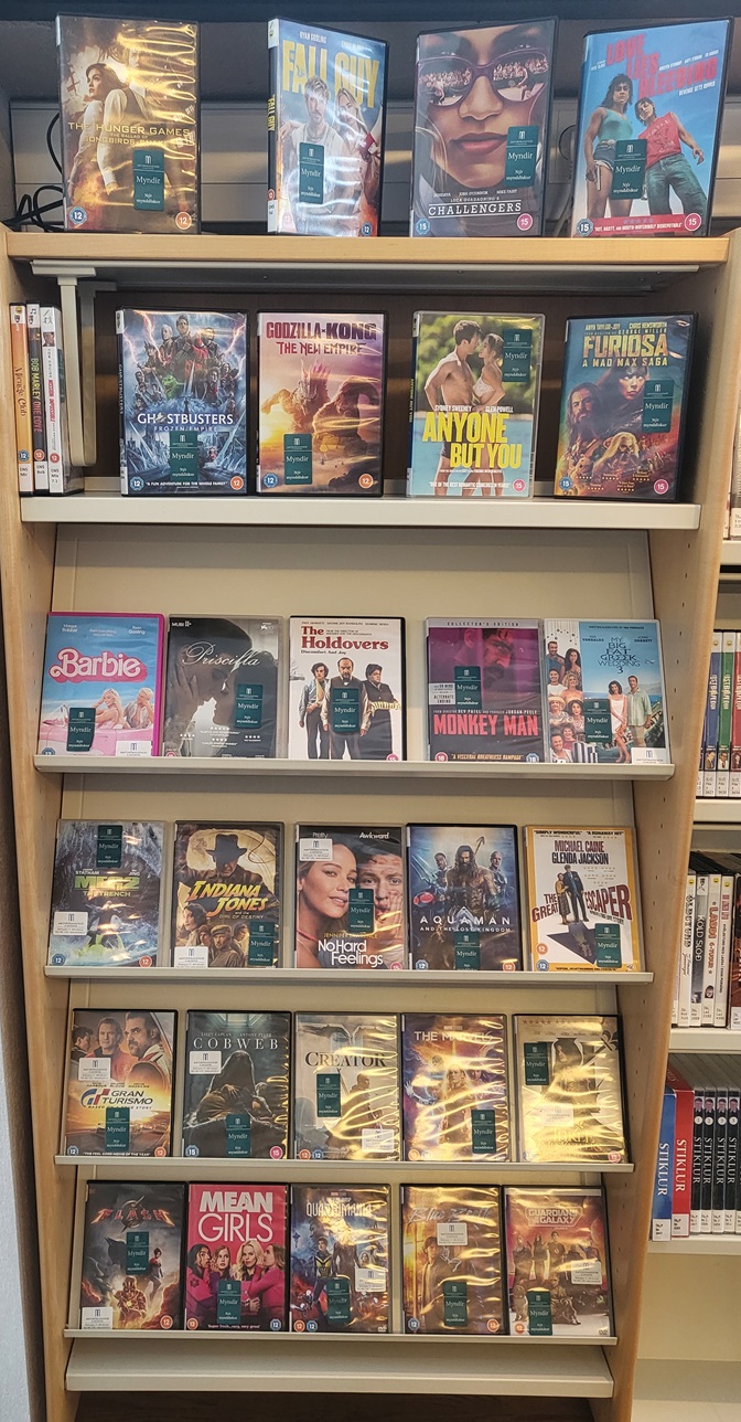 Shelves with a lot of DVDs