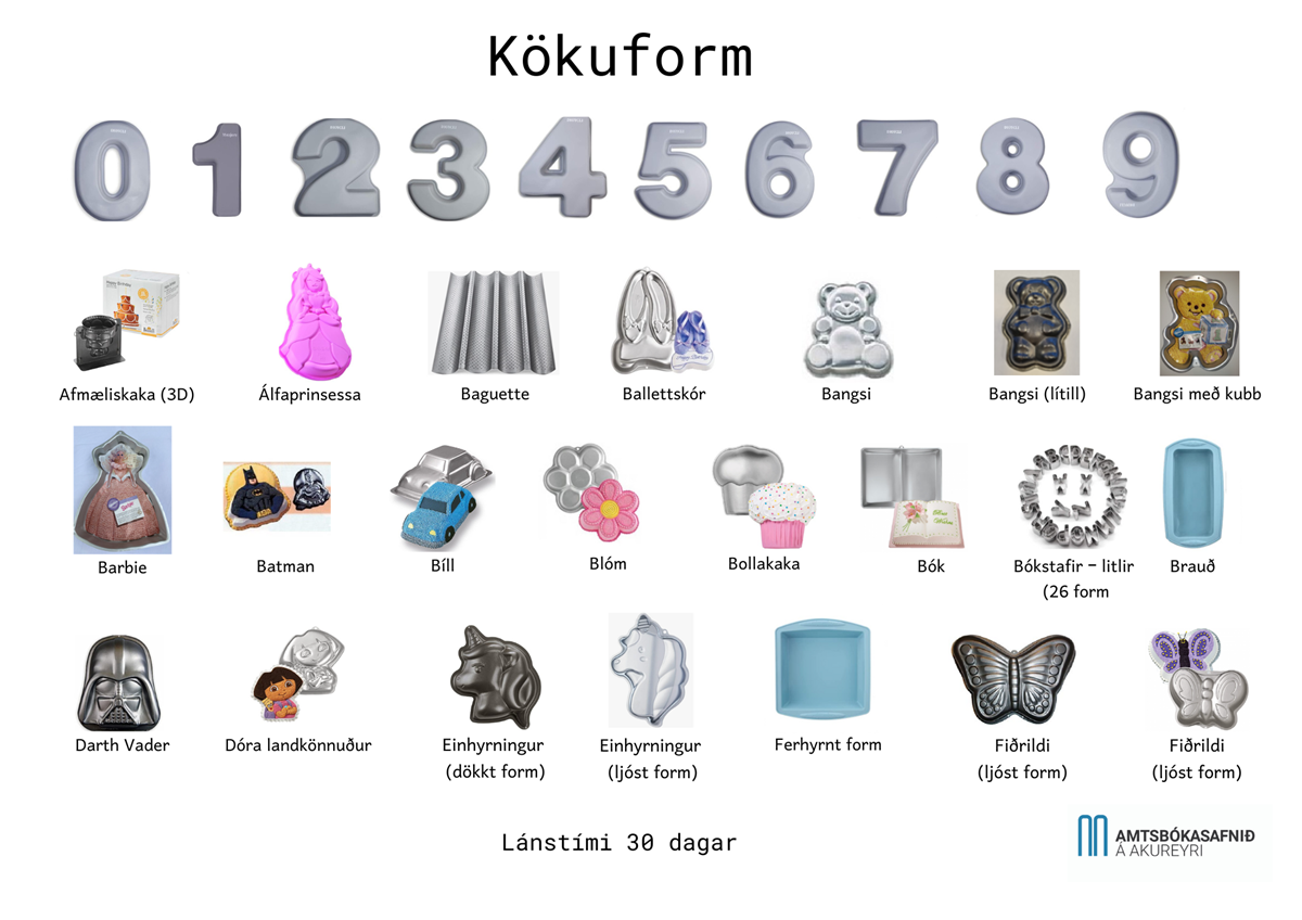 Mynd 1 af kökuformum
