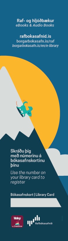 Bakhlið á bókamerki fyrir Rafbókasafnið