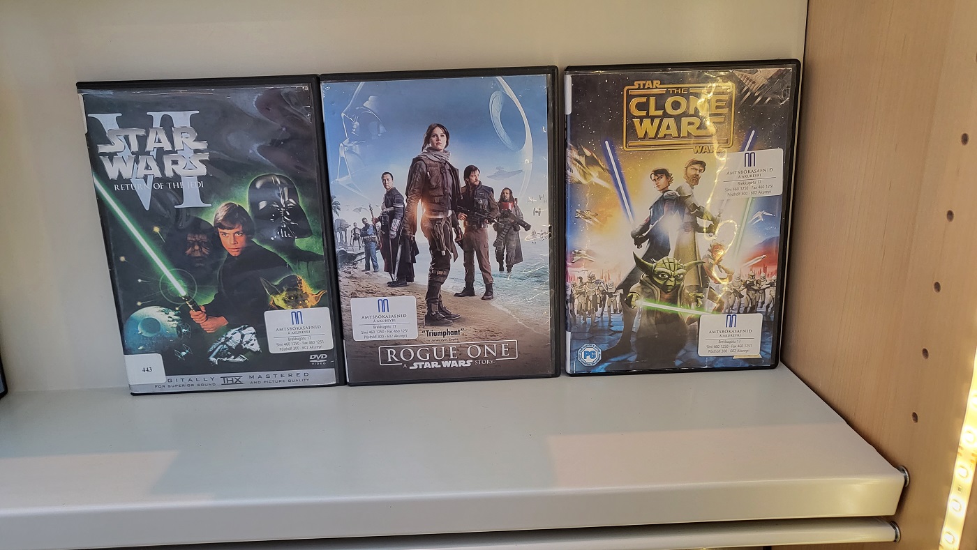 Mynd af nokkrum Star Wars tengdum mynddiskum