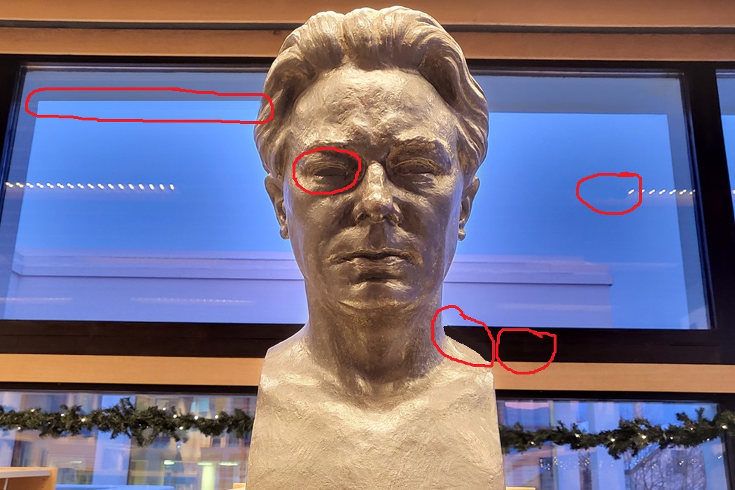 Brjóstmynd af Davíð Stefánssyni
