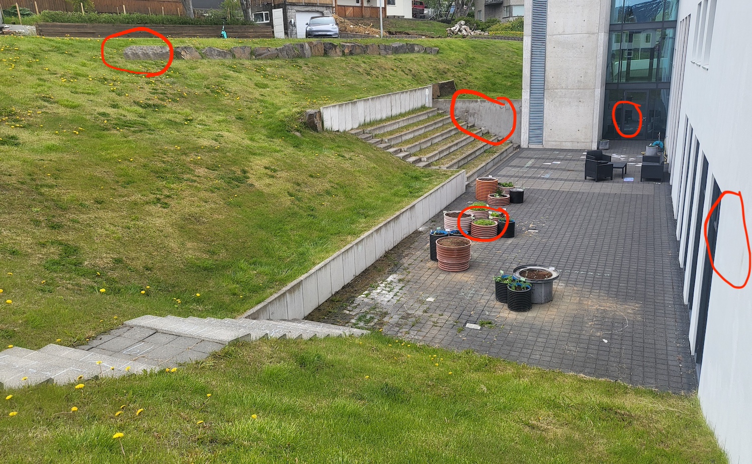 Backyard at the Municipal Library of Akureyri