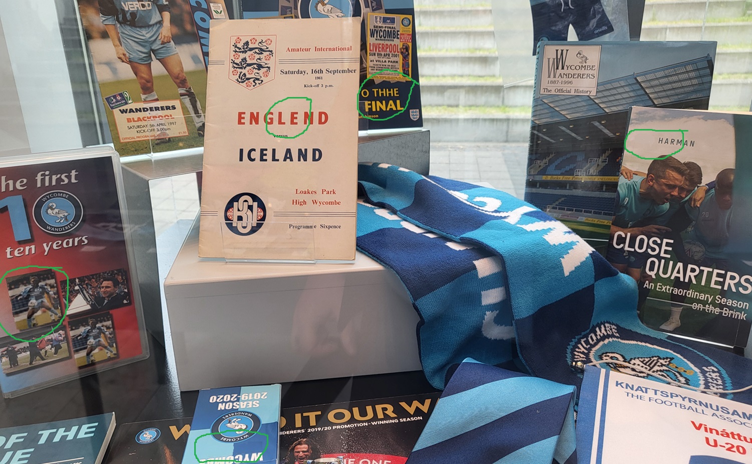 Books, memorabilia related to Wycombe Wanderers