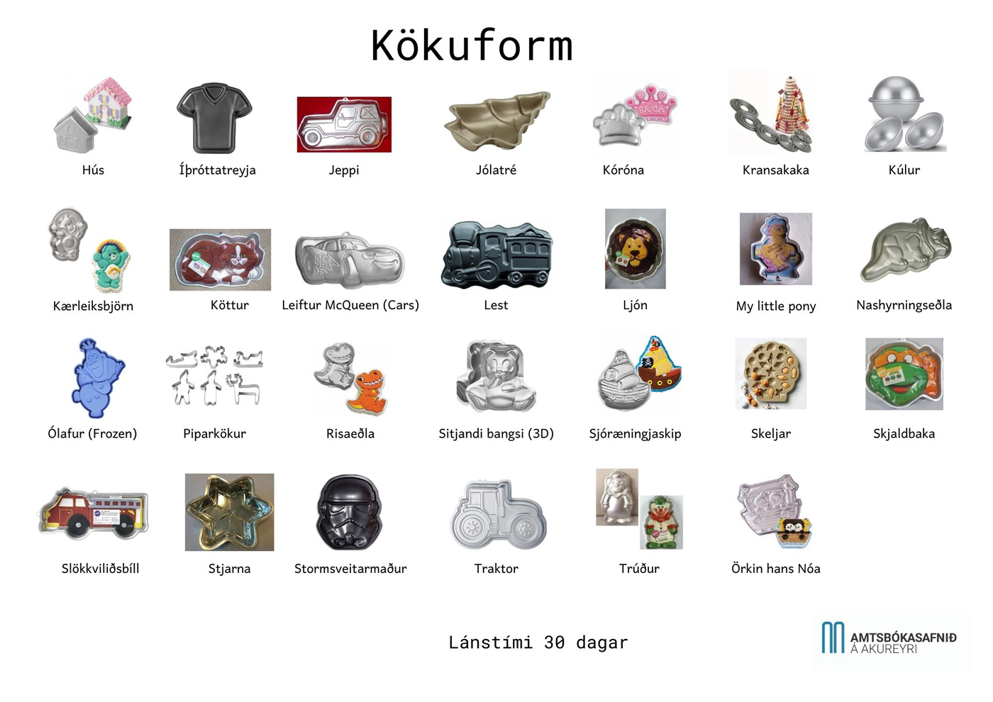 Mynd 2 af kökuformum
