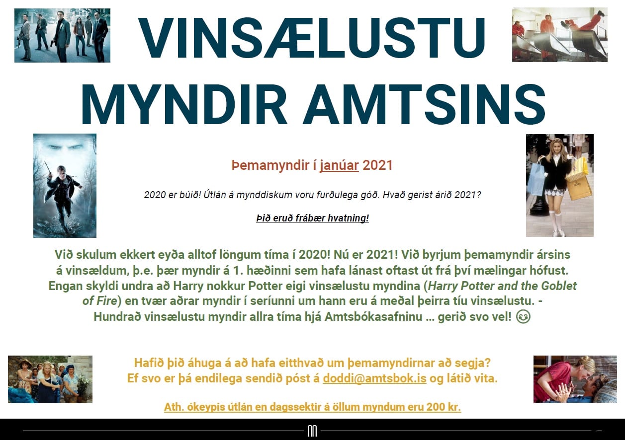 Vinsælar dvd myndir - þema