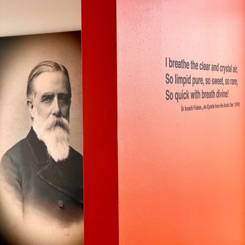 Minningarsýning um Williard Fiske. 