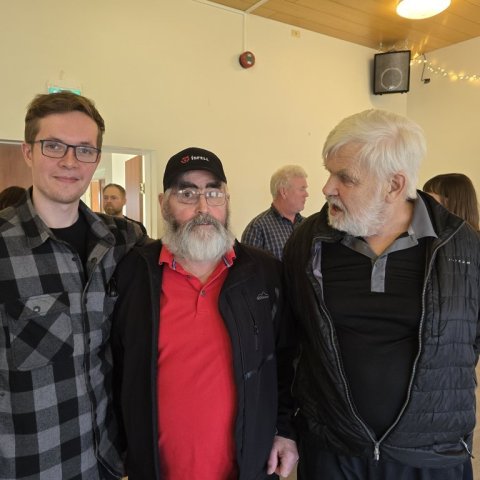 Bjarni, Gylfi og Sigfús mættu í Múla.