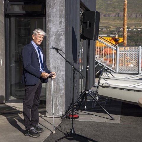 Rúnar Þór fyrrverandi formaður Nökkva. 