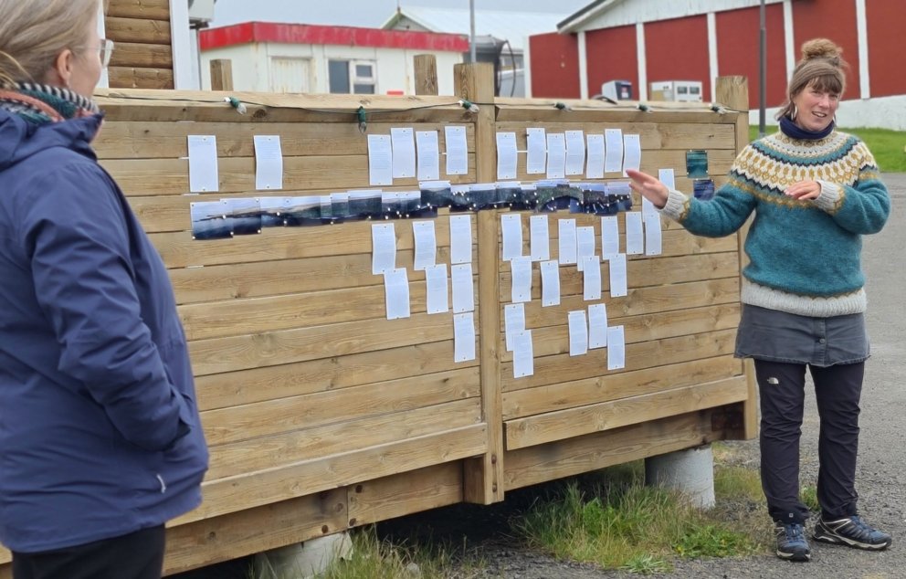 Floortje við opnun sýningarinnar.
Mynd: Anne-Lise Stangenes