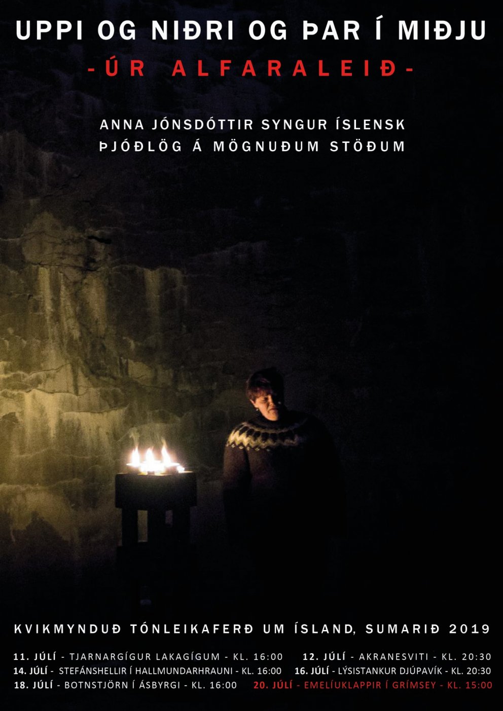 Tónleikar á Emelíuklöppum