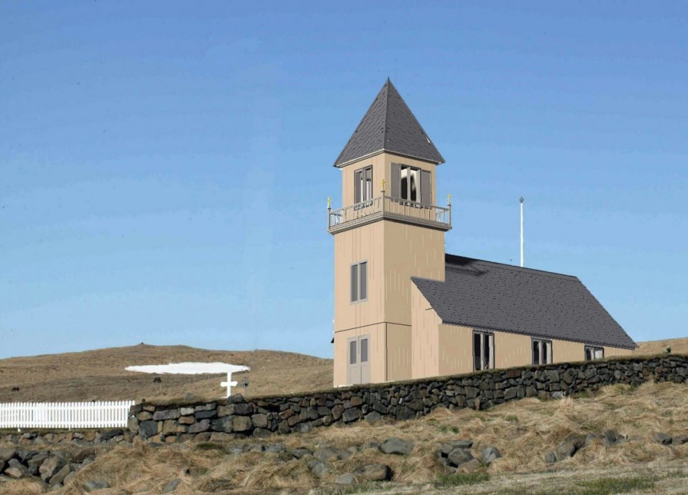 Nýja Miðgarðakirkjan.