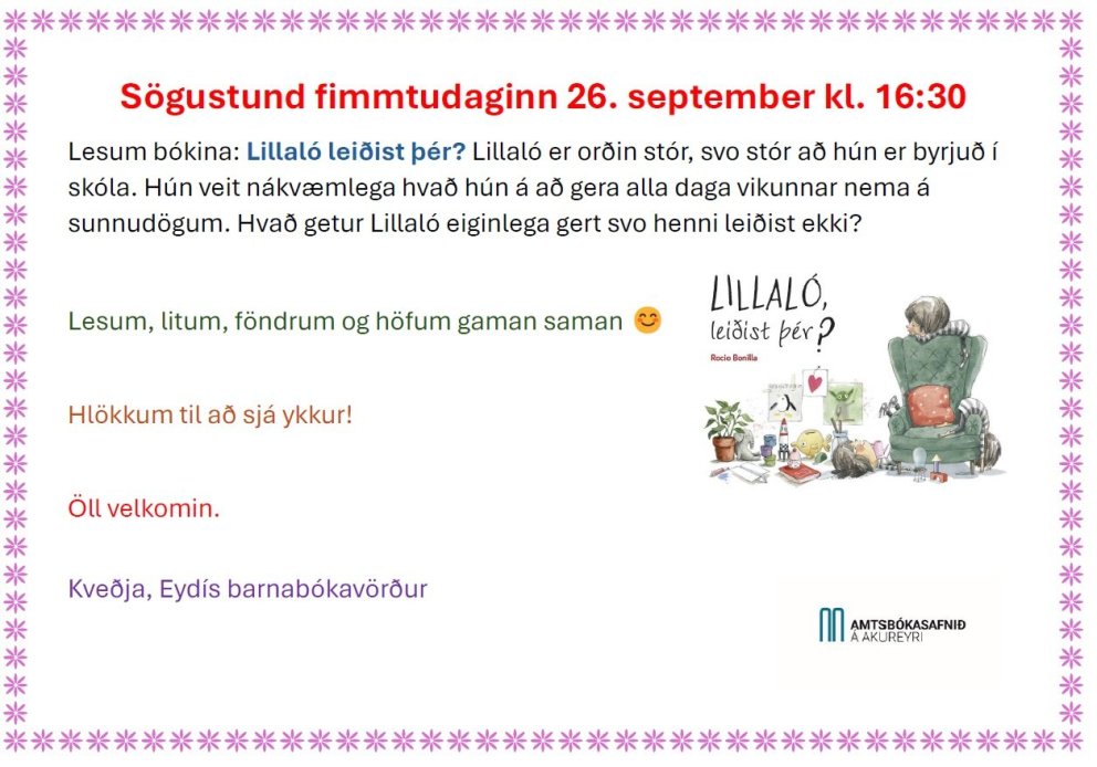 Sögustund - Lillaló leiðist þér?