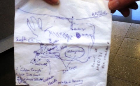 Símamynd af servíettunni.