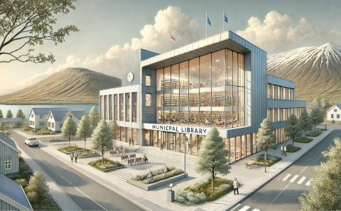 (answer's here) Friday quiz 2025 no. 1 - Municipal Library drawn by AI (5 differences)