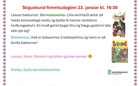 Story time, January 23rd (4.30 pm) - in Icelandic!