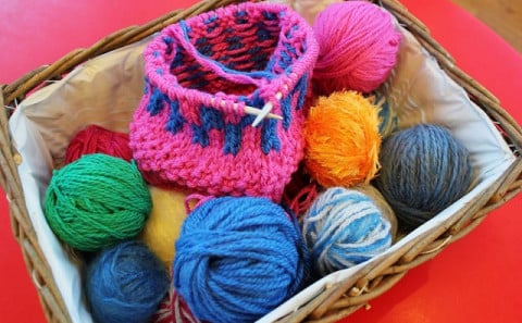 Prjónakarfa Amtsbókaormsins