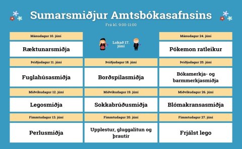 (svar) Föstudagsþraut 2024 nr. 20 - Sumarsmiðjur og fimm breytingar!