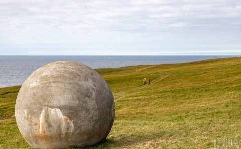 Gengið við heimskautsbauginn í Grímsey
