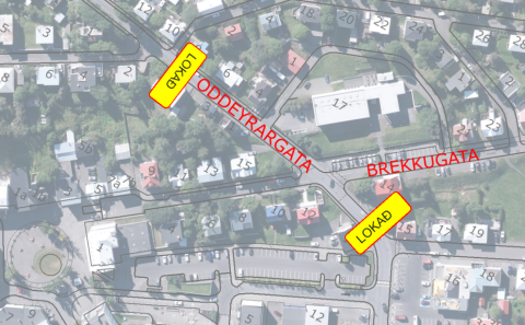 Oddeyrargata lokuð að hluta vegna framkvæmda